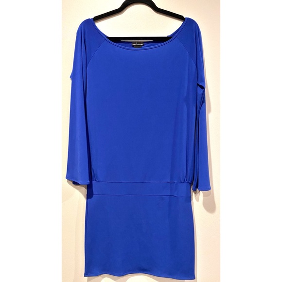 Moda International Bell Sleeve Cobalt Blue S Dress - Picture 2 of 9